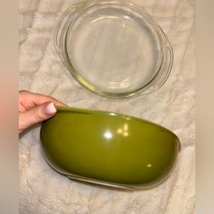 Vintage Pyrex Avocado Green Casserole Baking Dish